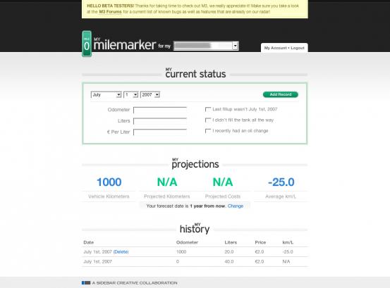 mymilemarker screenshot