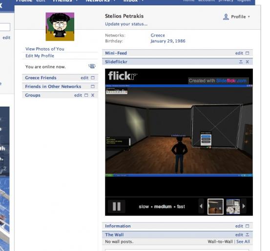 Slideflickr facebook app 2