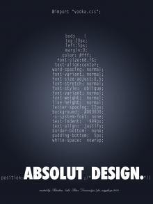ABSOLUT DESIGN. ad