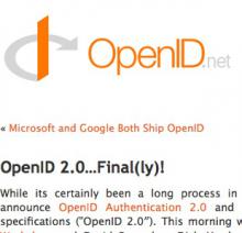 Το OpenID 2.0 είναι εδώ!