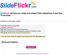SlideFlickr, embed Flickr Slideshows in less than 10''!