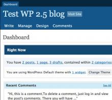 Wordpress 2.5 RC1
